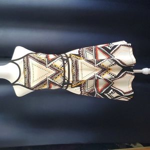 Mossimo Multi Colored Fit To Flare Dress